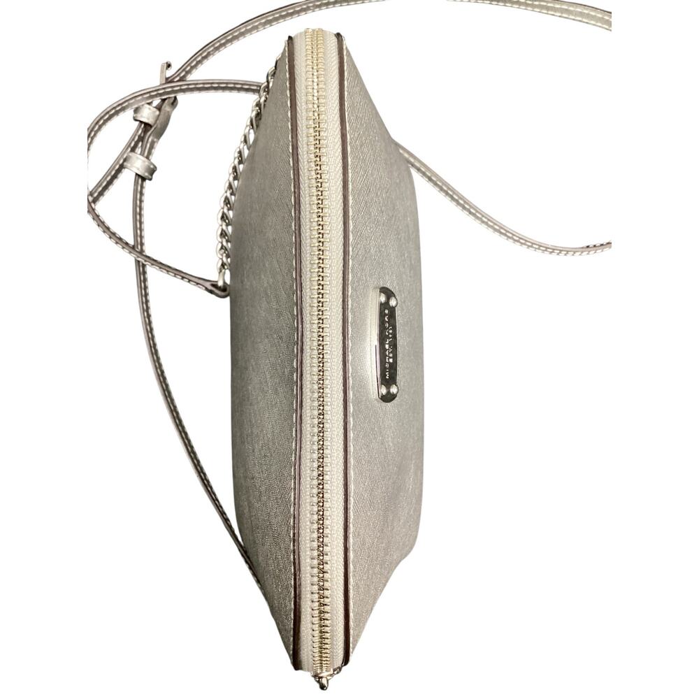 Michael Kors Purse Women’s One Size Crossbody Saffiano Leather Dust Bag Silver - Picture 7 of 11